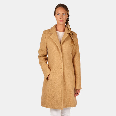 Abrigo teddy para mujeres, Beige Abrigo teddy para mujeres, Beige